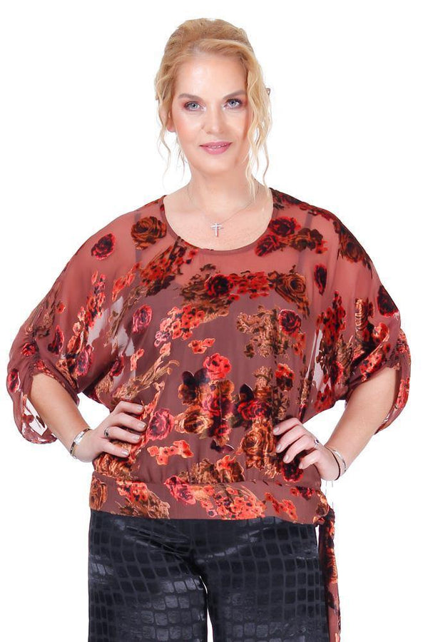 Bluza catifea pe voal  Liza Panait Liza Panait Online Boutique